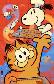 Snoopy &amp; Garfield Photocard
